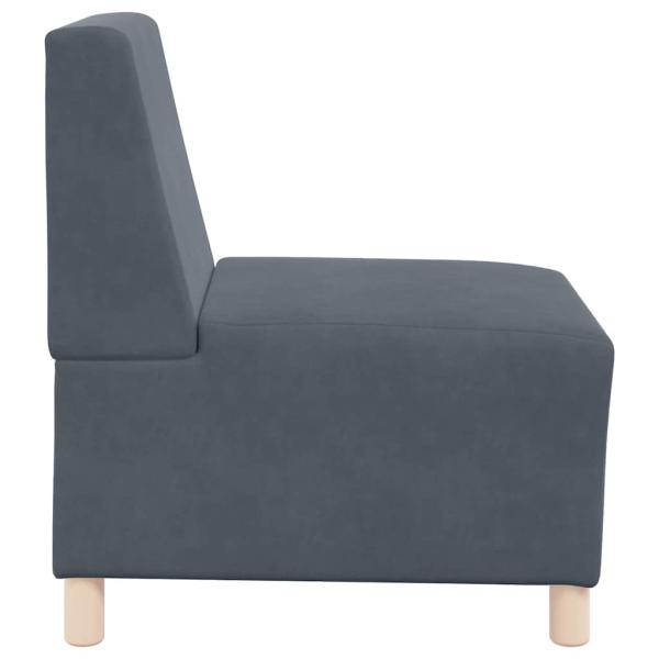 Sofa Stühle 3 pcs Dunkelgrau 55 x 74 x 82 cm Samt