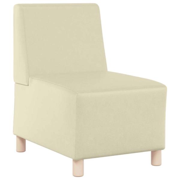 Sofa Stühle 3 pcs Creme 55 x 74 x 82 cm Kunstleder