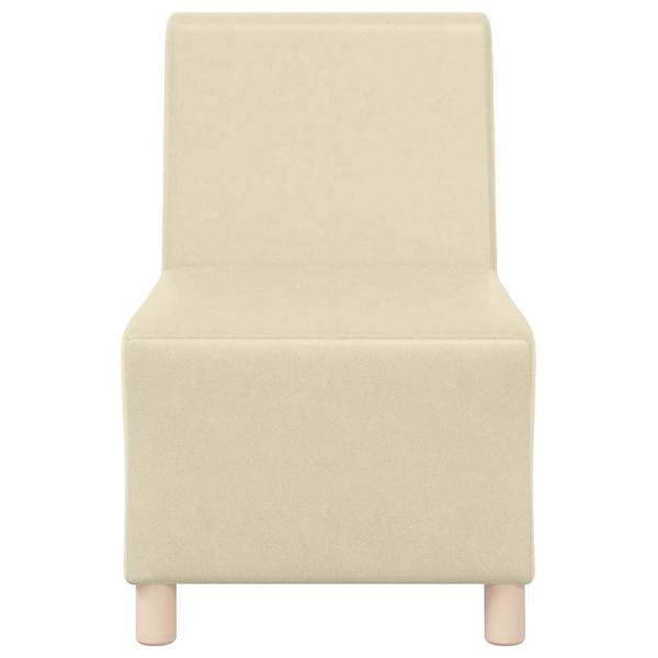 Sofa Stühle 3 pcs Creme 55 x 74 x 82 cm Kunstleder