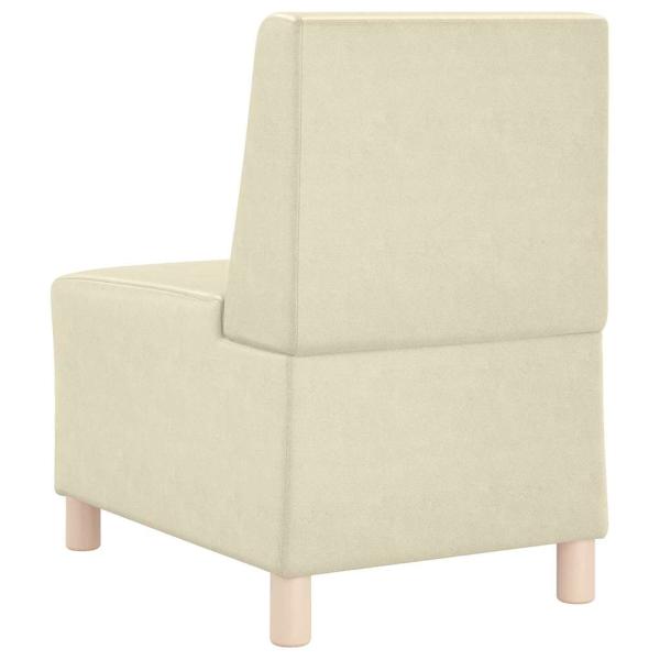 Sofa Stühle 3 pcs Creme 55 x 74 x 82 cm Kunstleder