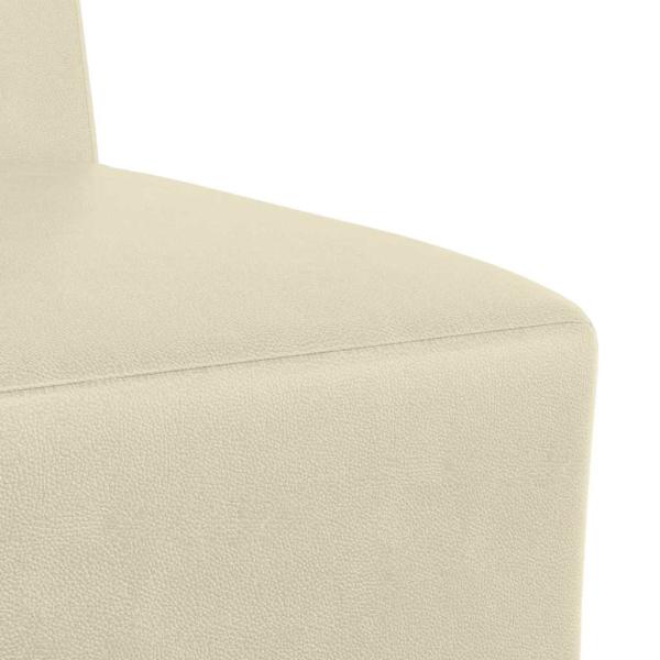 Sofa Stühle 3 pcs Creme 55 x 74 x 82 cm Kunstleder
