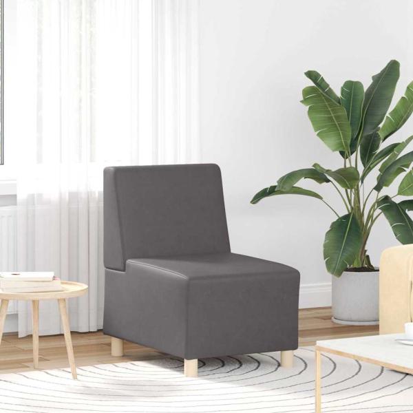 Sofa Stühle 3 pcs Grau 55 x 74 x 82 cm Kunstleder