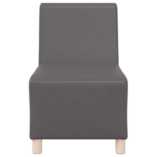 Sofa Stühle 3 pcs Grau 55 x 74 x 82 cm Kunstleder