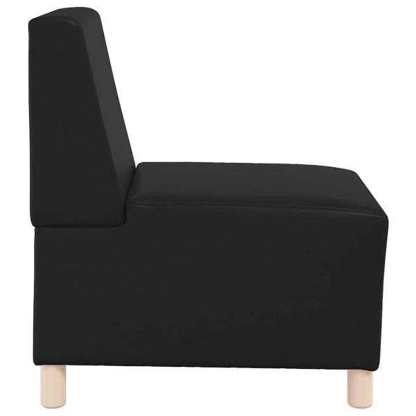 Sofa Stühle 3 pcs Schwarz 55 x 74 x 82 cm Kunstleder