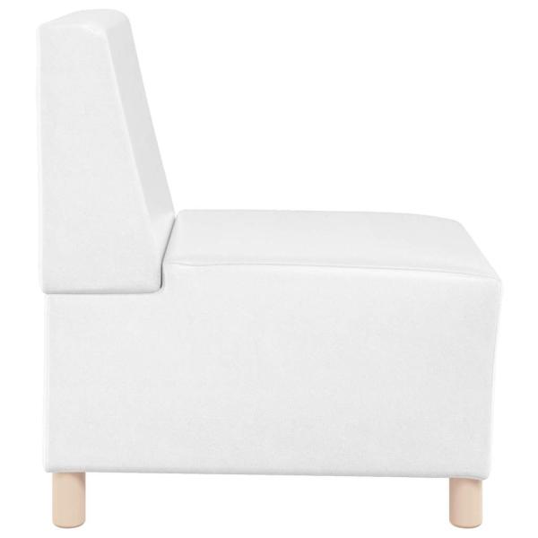 Sofa Stühle 3 pcs Weiß 55 x 74 x 82 cm Kunstleder