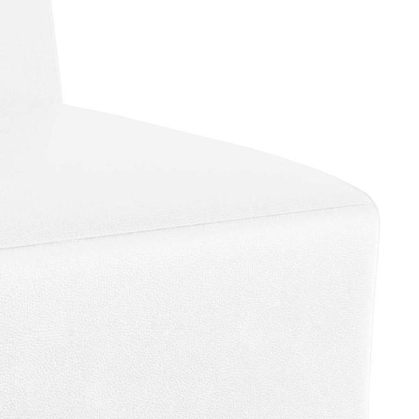 Sofa Stühle 3 pcs Weiß 55 x 74 x 82 cm Kunstleder