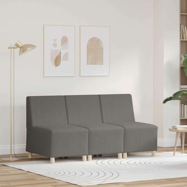 ARDEBO.de - Sofa Chiar 3 pcs Hellgrau 55 x 74 x 82 cm Cordstoff