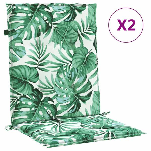 Stuhlkissen 2 pcs Blattmuster 100 x 50 x 3 cm Oxford Stoff