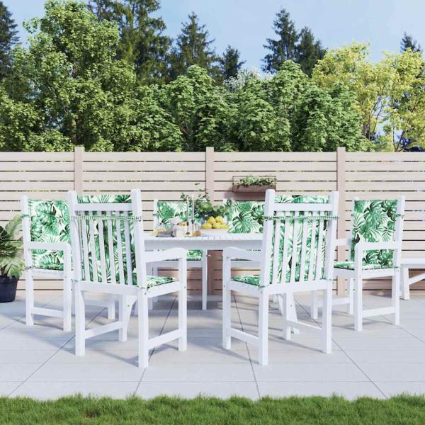 ARDEBO.de - Stuhlkissen 6 pcs Blattmuster 100 x 50 x 3 cm Oxford Stoff