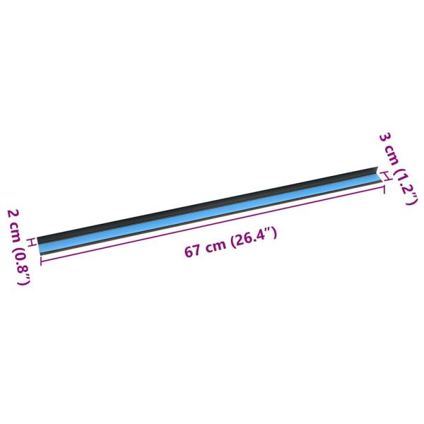 Treppe Nosing 10 pcs Braun 67 cm Aluminium