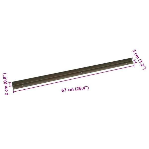 ARDEBO.de - Treppe Nosing 10 pcs Champagner 67 cm Aluminium