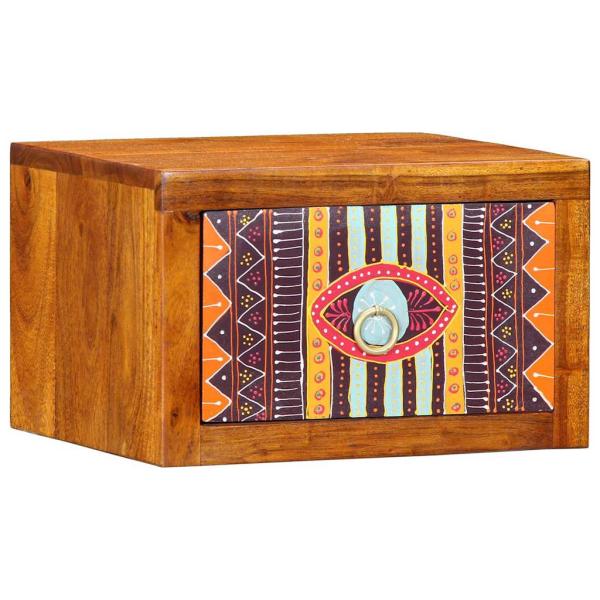 Nachttische Braun, Mehrfarbig 35 x 30 x 22 cm Massivholz Akazie