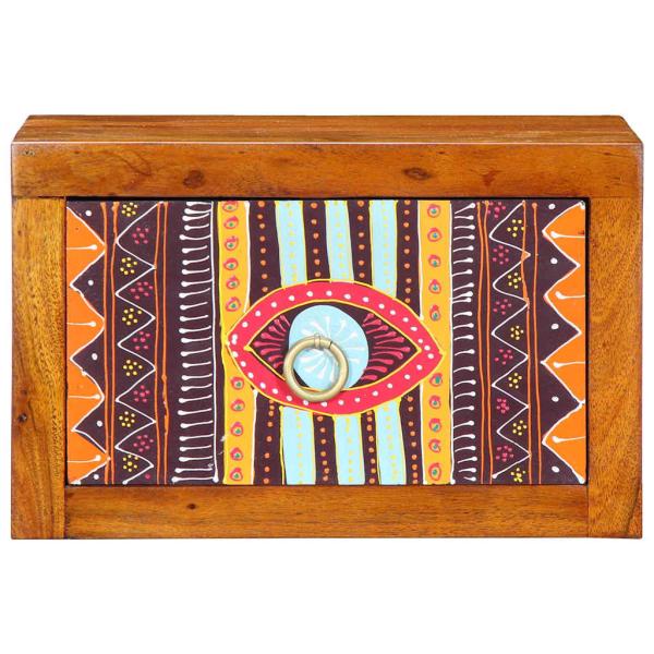 Nachttische Braun, Mehrfarbig 35 x 30 x 22 cm Massivholz Akazie