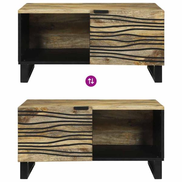 Kaffee-Tische Braun 80 x 50 x 40 cm massives Mangoholz