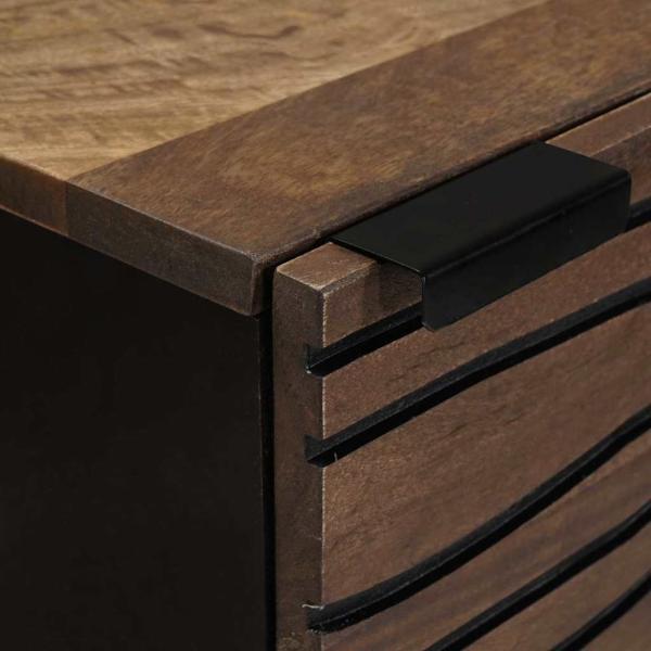 Highboard Nussbaum Holz mit Regal Sonstiges mit Speicher mit Tür Braun 40 x 33.5 x 110 cm