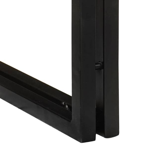 Beistelltische 3 pcs Braun und Schwarz Massivholz Akazie