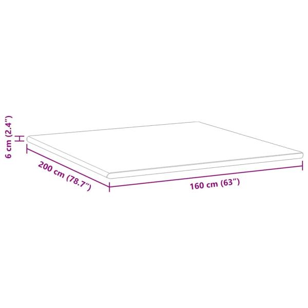 Matratzenauflage Weiß und Grün 160 x 200 cm Jacquard Stoff