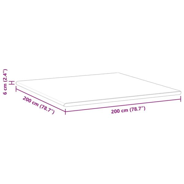 Matratzenauflage Weiß und Grün 200 x 200 cm Jacquard Stoff