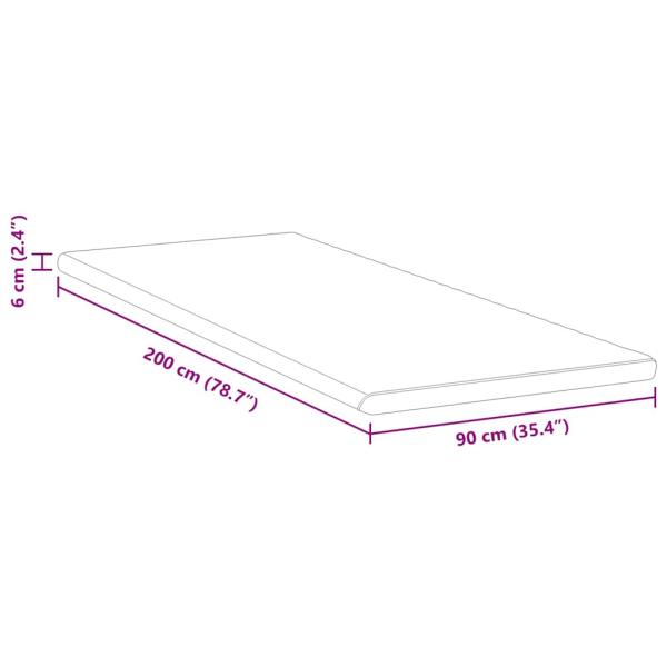 Matratzenauflage Weiß und Grün 90 x 200 cm Jacquard Stoff