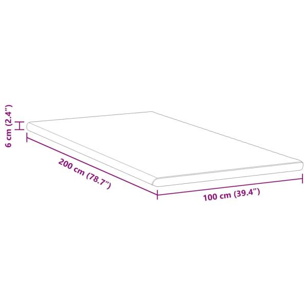 Matratzenauflage Weiß und Grün 100 x 200 cm Jacquard Stoff