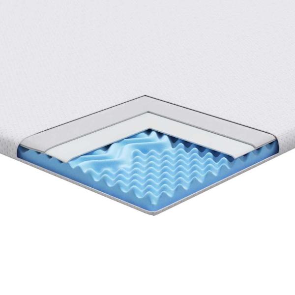 Matratzenpads Weiß 140 x 200 cm 100% Polyester Jacquardstoff