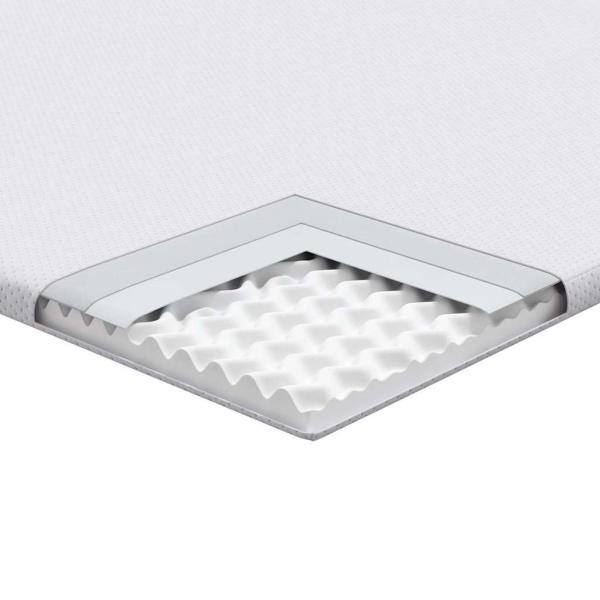 Matratzenpads Weiß 120 x 200 cm 100% Polyester Jacquardstoff