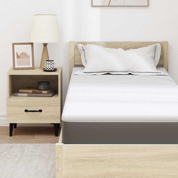 Matratzentopper aus Memory-Schaum 80 x 200 cm Thick Weich Weiß