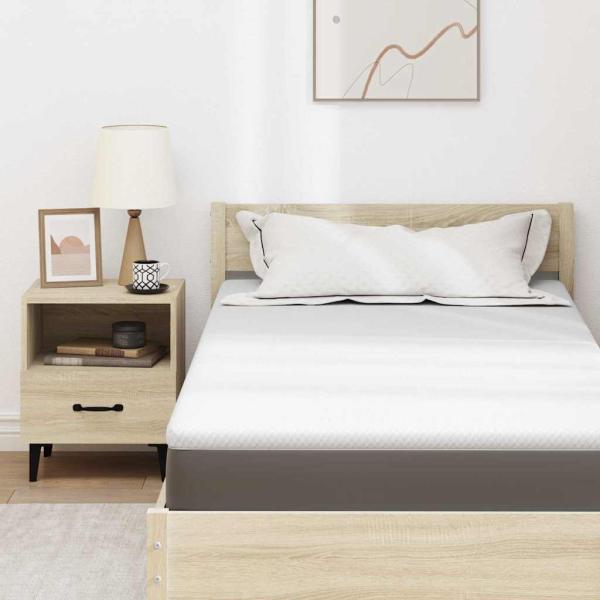 Matratzentopper aus Memory-Schaum 100 x 200 cm Thick Weich Weiß
