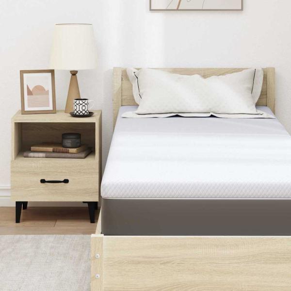 Matratzenpads Weiß 80 x 200 cm 100% Polyester Jacquardstoff