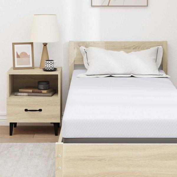 Matratzentopper aus Memory-Schaum 80 x 200 cm Thick Weich Weiß