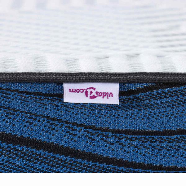 Matratzenpads Weiß und Blau 80 x 200 cm