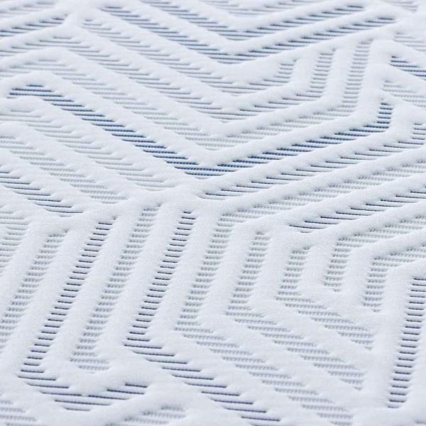 Matratzenauflage Weiß 200 x 200 cm Jacquard-Stoff
