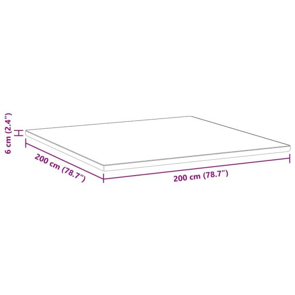 Matratzenauflage Weiß 200 x 200 cm Jacquard-Stoff
