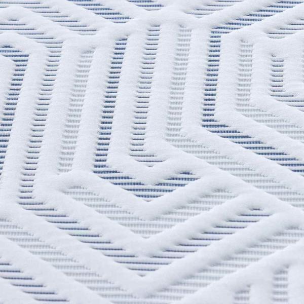 Matratzenauflage Weiß 140 x 190 cm Jacquard-Stoff