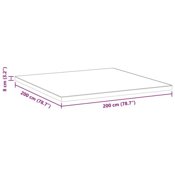 Matratzenauflage Weiß 200 x 200 cm Jacquard-Stoff