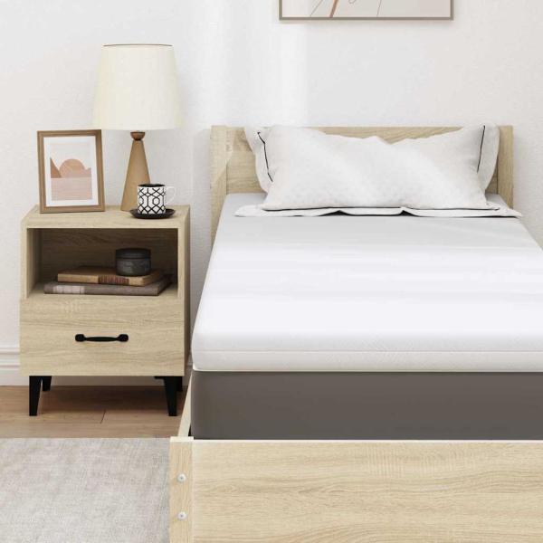 Matratzenpads Weiß 70 x 200 cm 100% Polyester Jacquardstoff