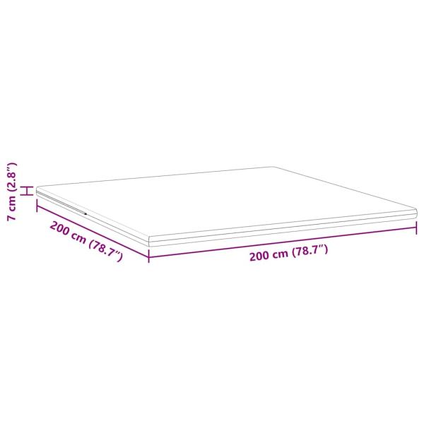 Matratzenauflage Weiß 200 x 200 cm Jacquard-Stoff