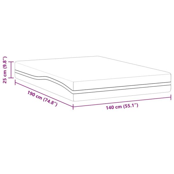 Matratzen Weiß, Grau 140 x 190 cm 100% Polyester Jacquardstoff