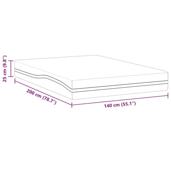 Matratzen Weiß, Grau 140 x 200 cm 100% Polyester Jacquardstoff