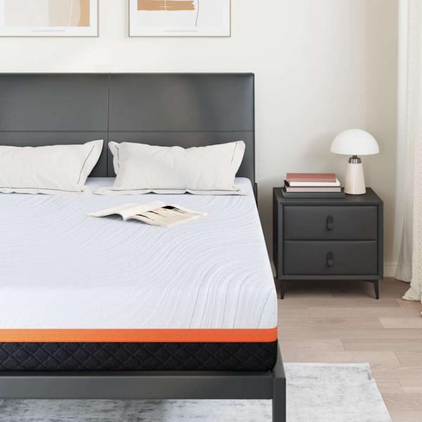 Matratzen Weiß, Grau 140 x 200 cm 100% Polyester Jacquardstoff