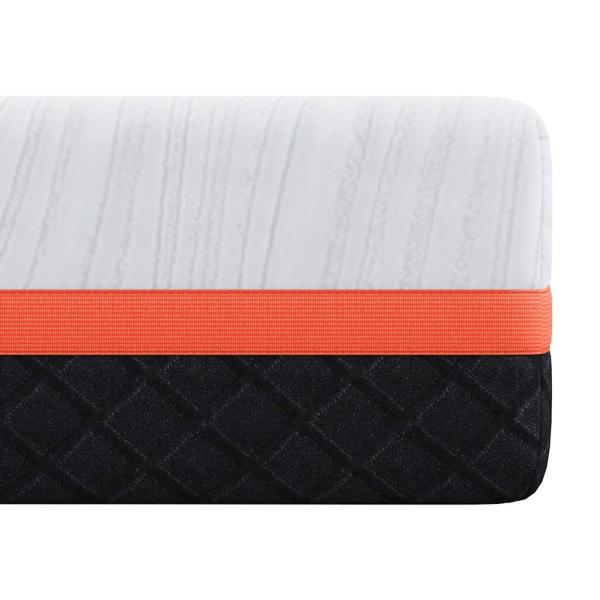 Matratzen Weiß, Grau 200 x 200 cm 100% Polyester Jacquardstoff