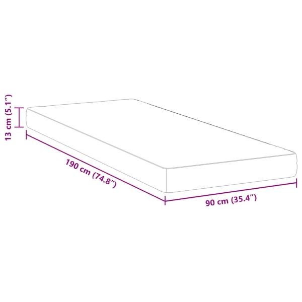 Matratzen Weiß 90 x 190 cm 100% Polyester-Gewebe