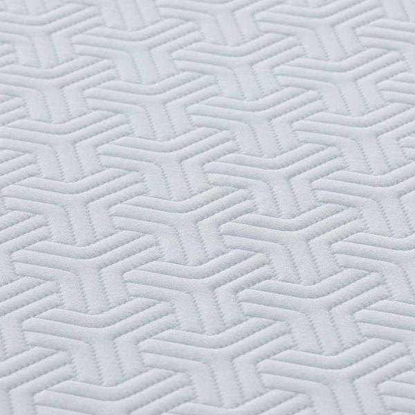Matratze Weiß und Grau 80 x 200 cm Jacquard-Stoff