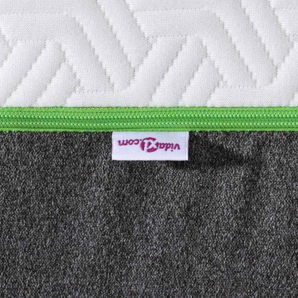 Matratze Weiß und Grau 90 x 200 cm Jacquard-Stoff