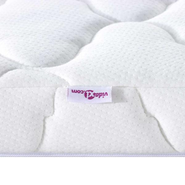 Kokosnuss Topper Weiß 200 x 200 cm Jacquard-Stoff