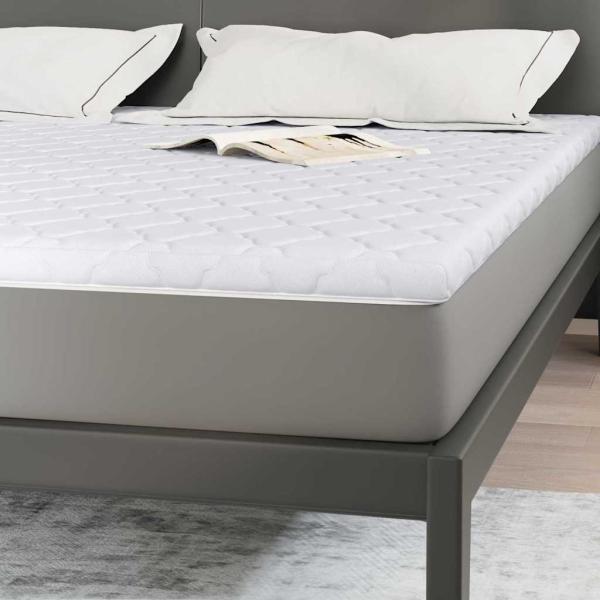 Kokosnuss Topper Weiß 200 x 200 cm Jacquard-Stoff