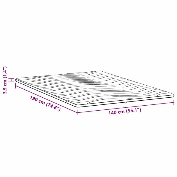 Matratzenpads Weiß 140 x 190 cm Nicht klebendes Polyester