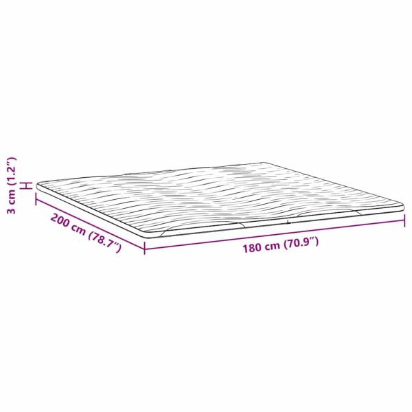 Matratzenpads Weiß 180 x 200 cm Nicht klebendes Polyester