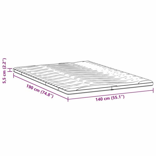 Matratzenpads Weiß 140 x 190 cm Nicht klebendes Polyester