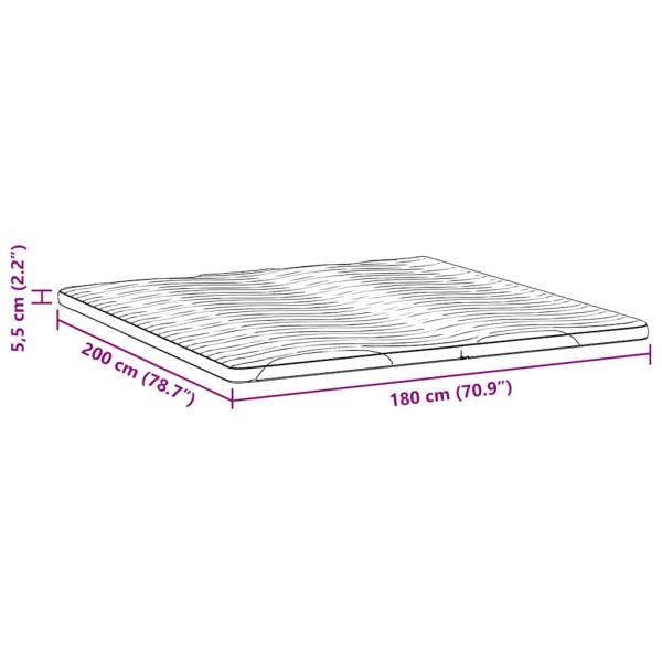 Matratzenpads Weiß 180 x 200 cm Nicht klebendes Polyester